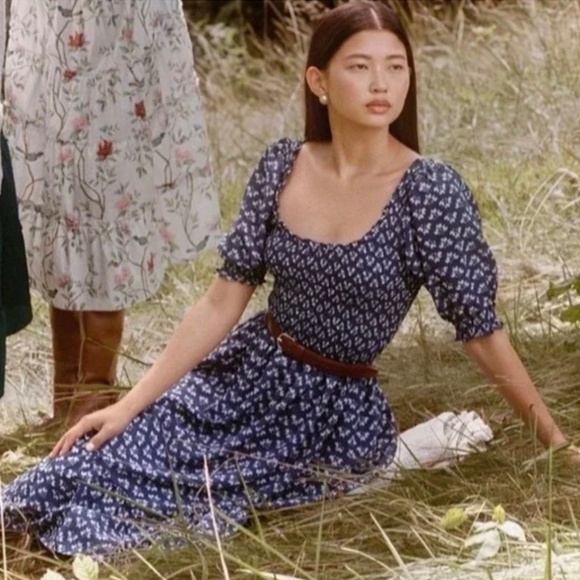 Hill house louisa nap dress navy floral - Picture 2 of 4